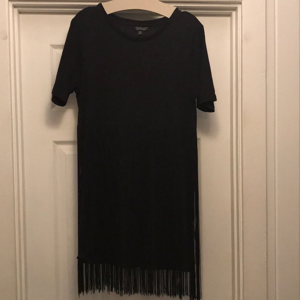 TopShop NWOT T-shirt fringe dress.